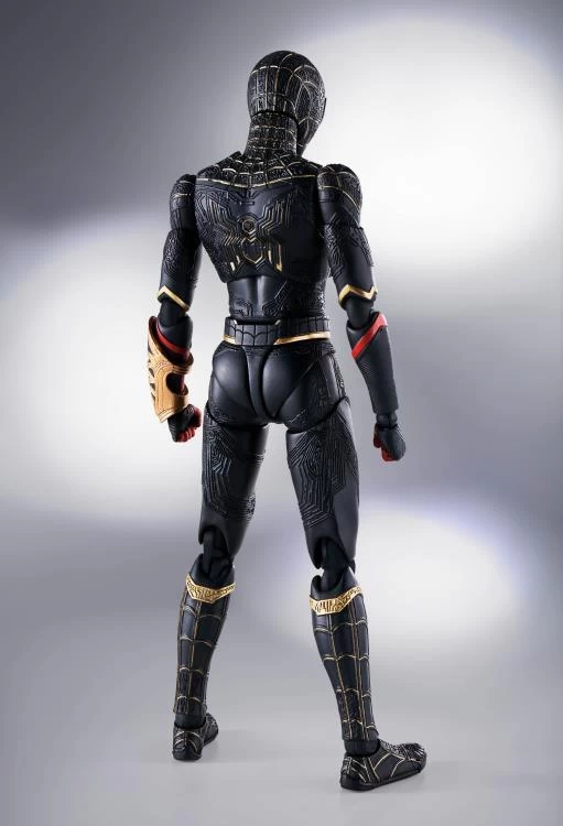 Bandai Spider-Man No Way Home S.H.Figuarts Spider-Man (Black & Gold Suit) 5 Bandai Spider-Man No Way Home S.H.Figuarts Spider-Man (Black & Gold Suit) - Image 3