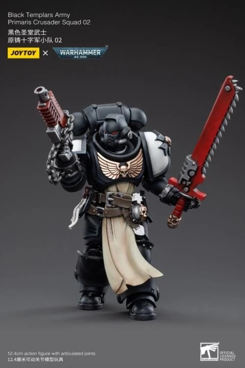 Warhammer 40K Black Templars Primaris Crusader Squad 1/18 Scale Figure Set 14 Warhammer 40K Black Templars Primaris Crusader Squad 1/18 Scale Figure Set - Image 12