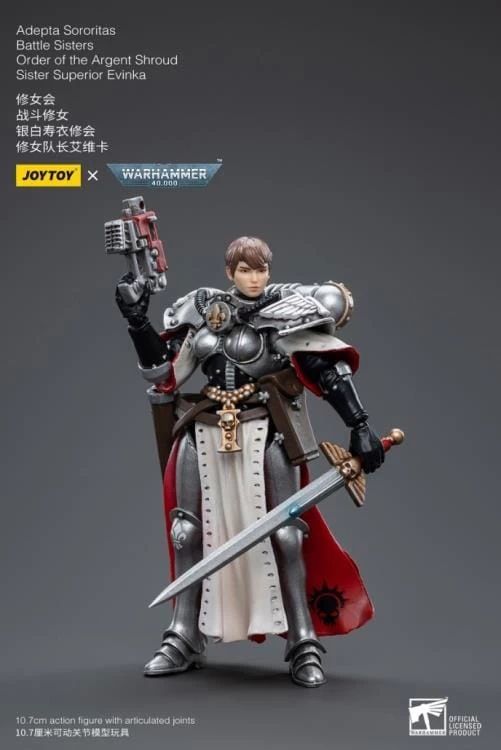 Warhammer 40k Adepta Sororitas Battle Sisters Order Of The Argent Shroud Sister Superior Evinka 1/18 Scale Figure 10 Warhammer 40k Adepta Sororitas Battle Sisters Order Of The Argent Shroud Sister Superior Evinka 1/18 Scale Figure - Image 8
