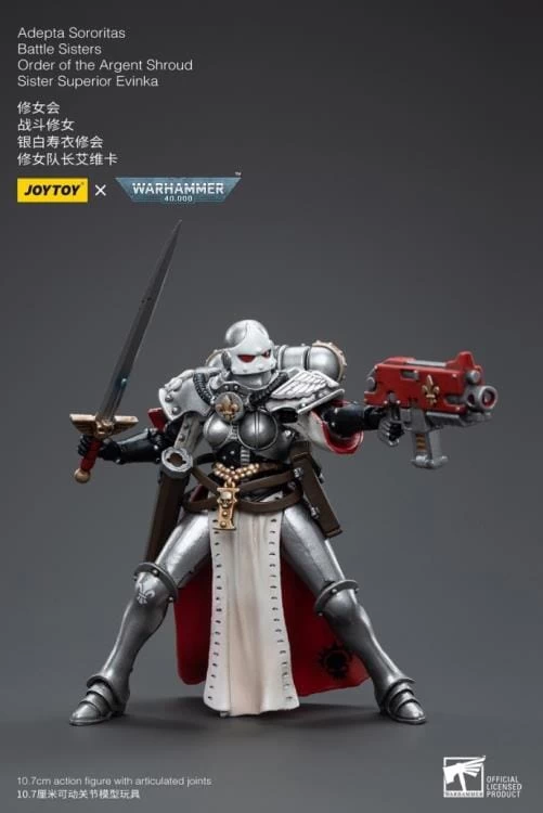 Warhammer 40k Adepta Sororitas Battle Sisters Order Of The Argent Shroud Sister Superior Evinka 1/18 Scale Figure 11 Warhammer 40k Adepta Sororitas Battle Sisters Order Of The Argent Shroud Sister Superior Evinka 1/18 Scale Figure - Image 9