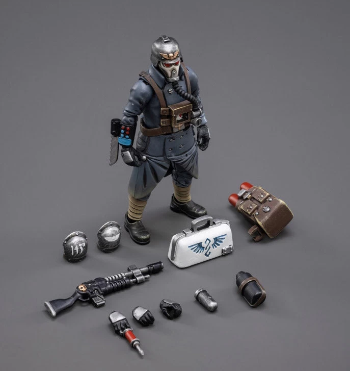 Warhammer 40K Death Korps Of Krieg Veteran Squad Guardsman Medic 1/18 Scale Figure 6 Warhammer 40K Death Korps Of Krieg Veteran Squad Guardsman Medic 1/18 Scale Figure - Image 4