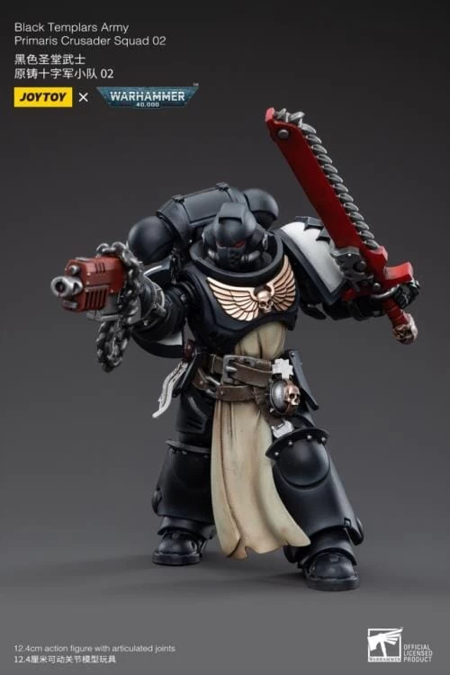 Warhammer 40K Black Templars Primaris Crusader Squad 1/18 Scale Figure Set 16 Warhammer 40K Black Templars Primaris Crusader Squad 1/18 Scale Figure Set - Image 14