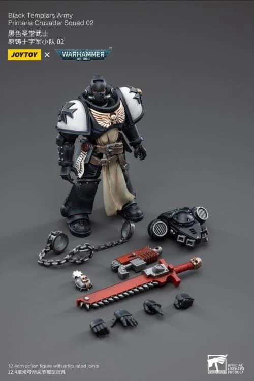 Warhammer 40K Black Templars Primaris Crusader Squad 1/18 Scale Figure Set 17 Warhammer 40K Black Templars Primaris Crusader Squad 1/18 Scale Figure Set - Image 15