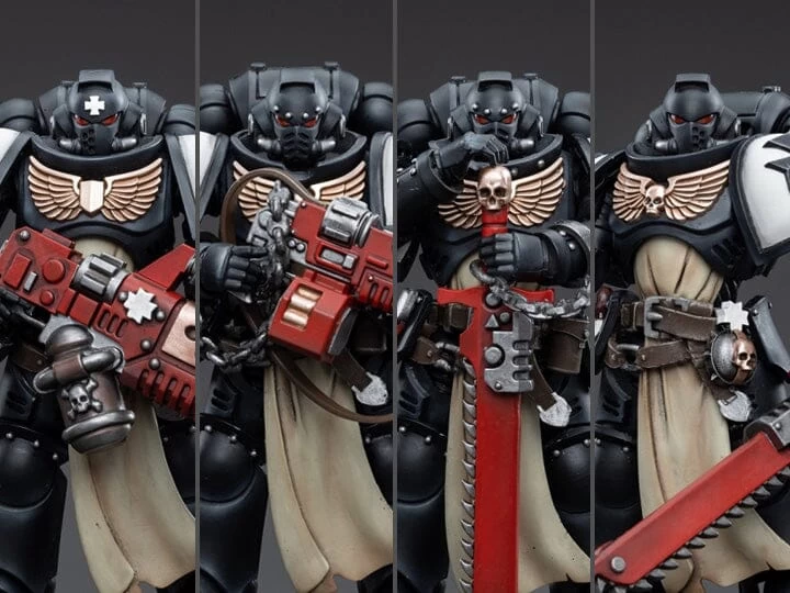 Warhammer 40K Black Templars Primaris Crusader Squad 1/18 Scale Figure Set 3 Warhammer 40K Black Templars Primaris Crusader Squad 1/18 Scale Figure Set